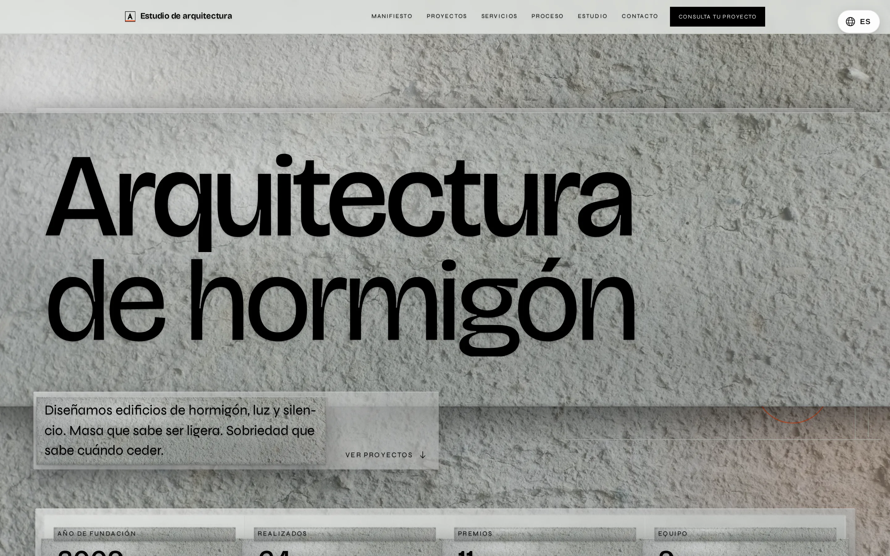 Captura de pantalla de la web e-architekt