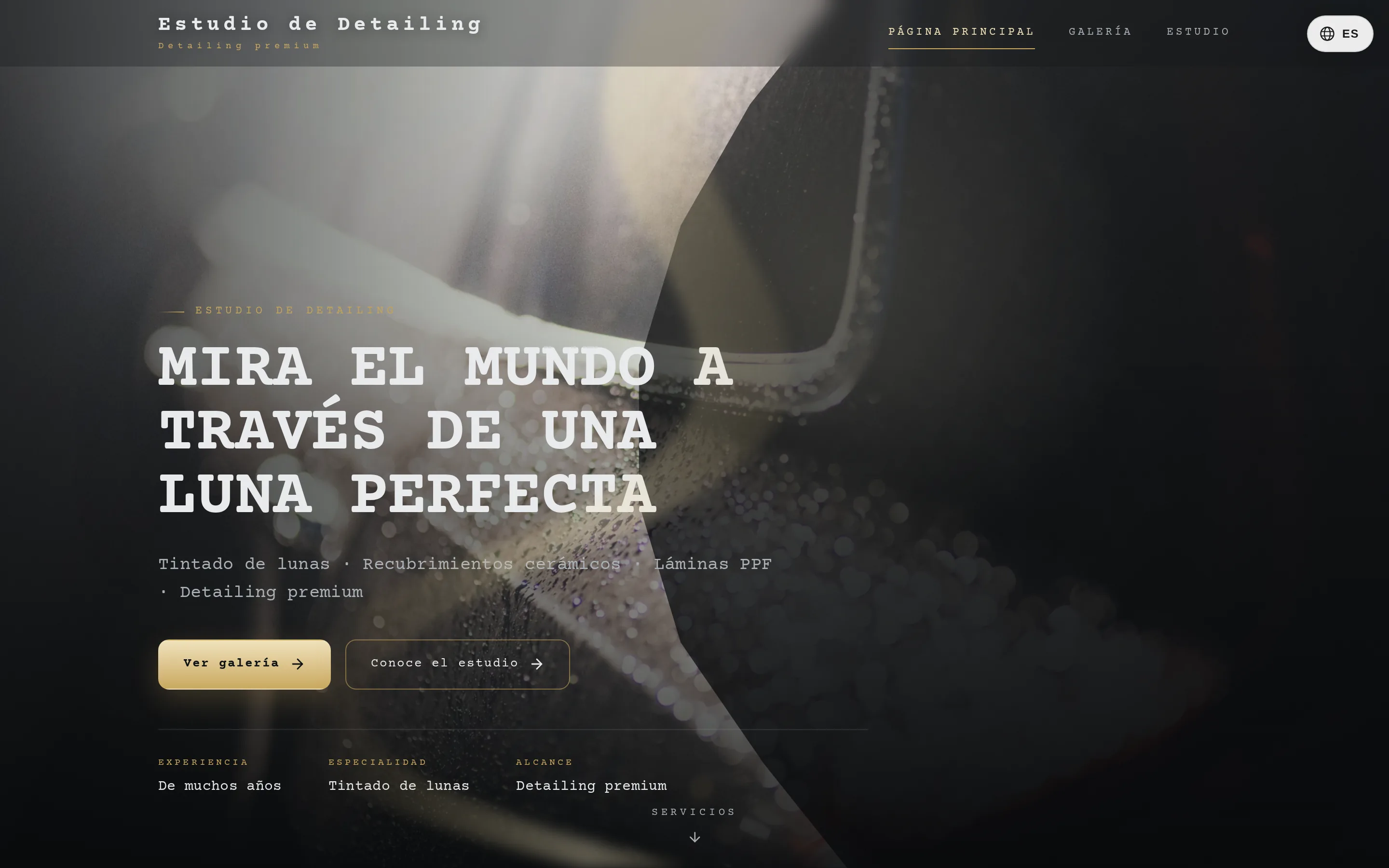 Zrzut ekranu strony Estudio de Detailing