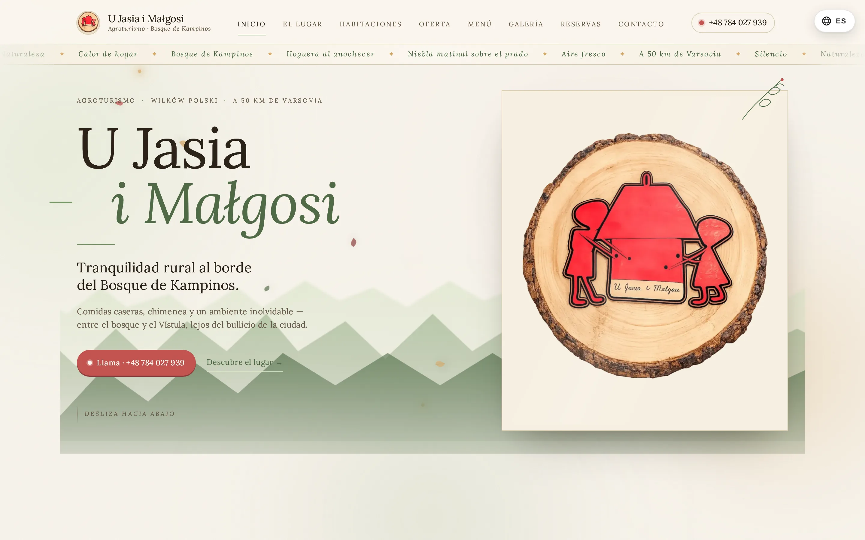 Zrzut ekranu strony Casa de Hansel y Gretel