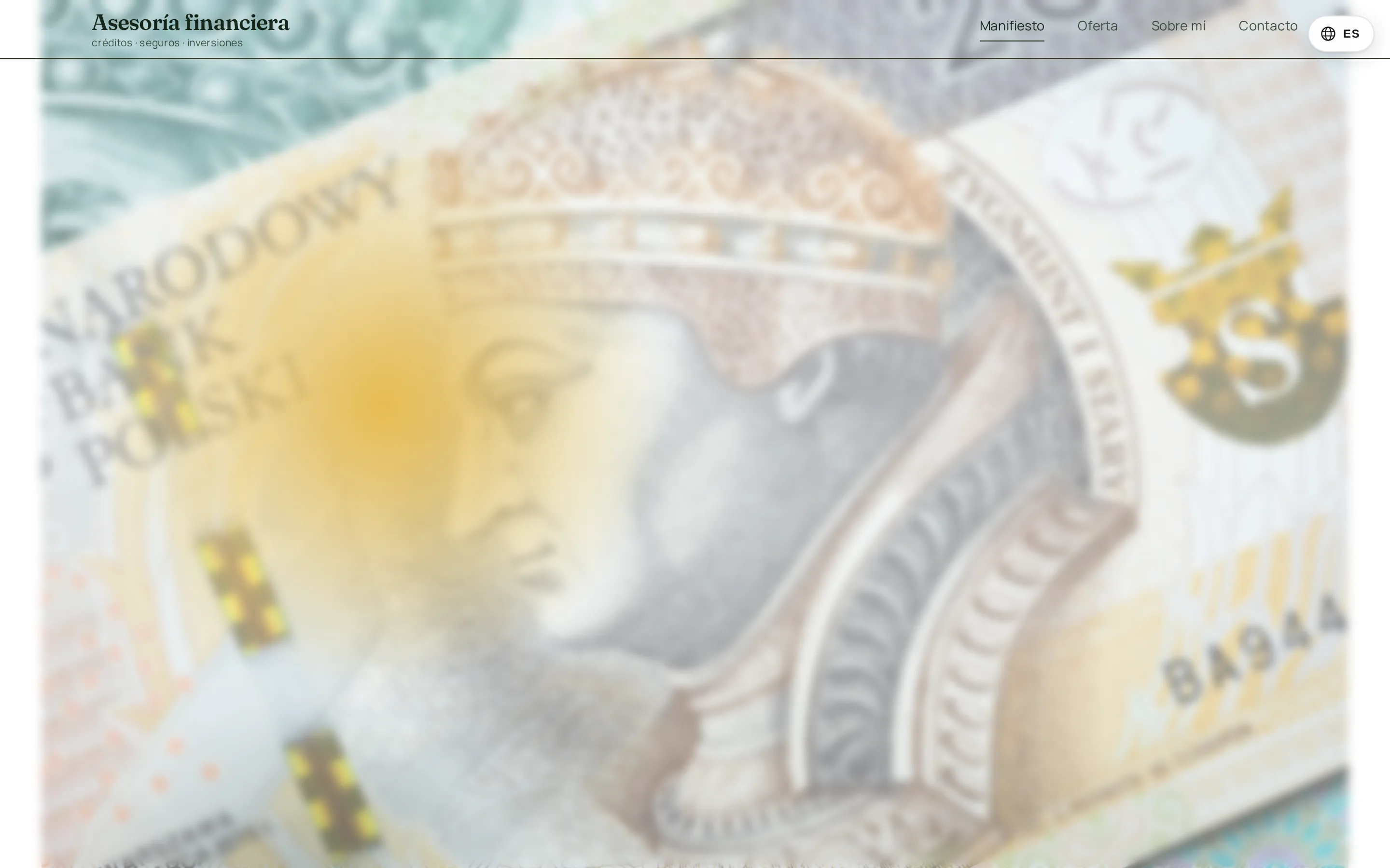 Zrzut ekranu strony Asesoría financiera