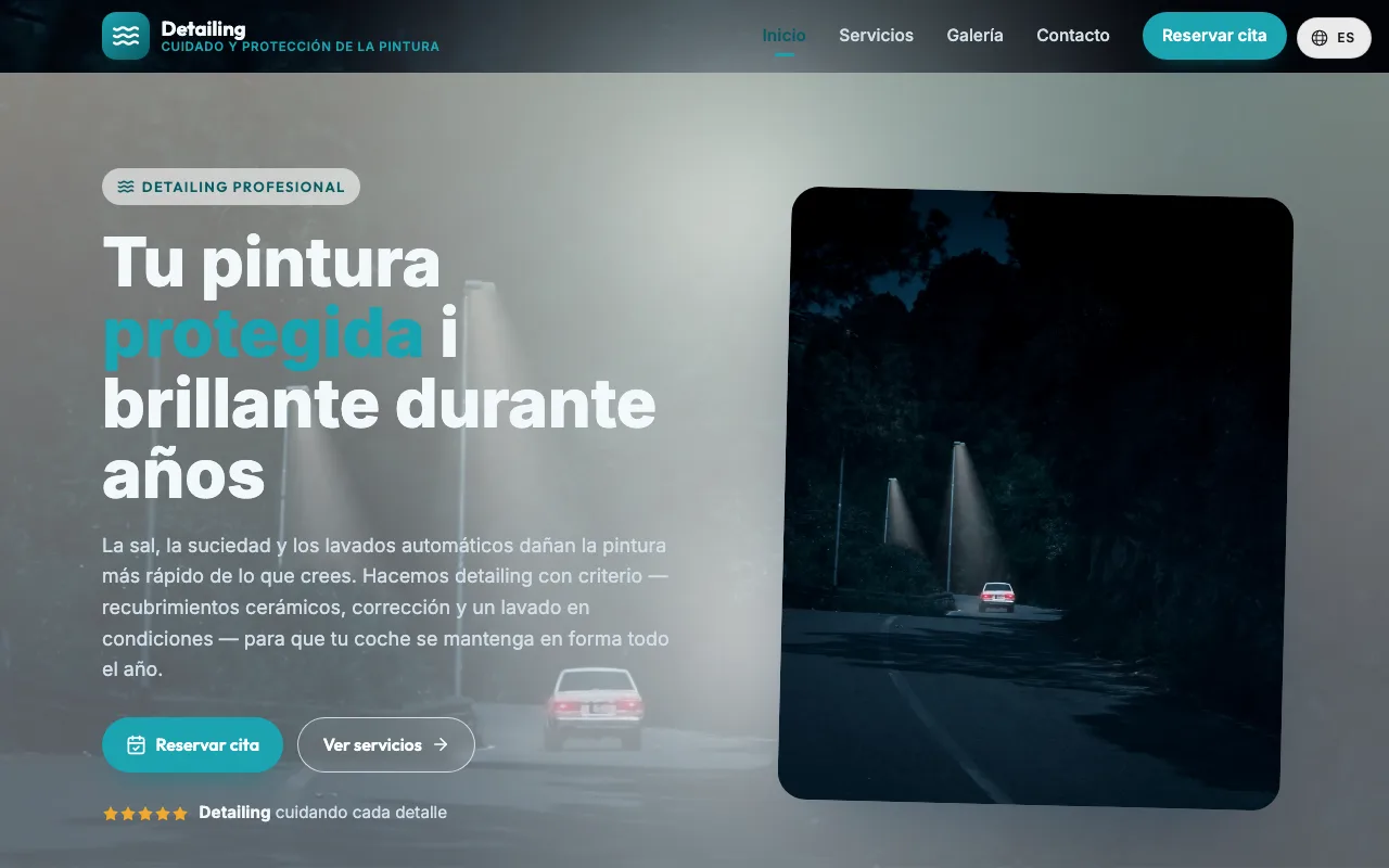 Web Detailing y tratamientos