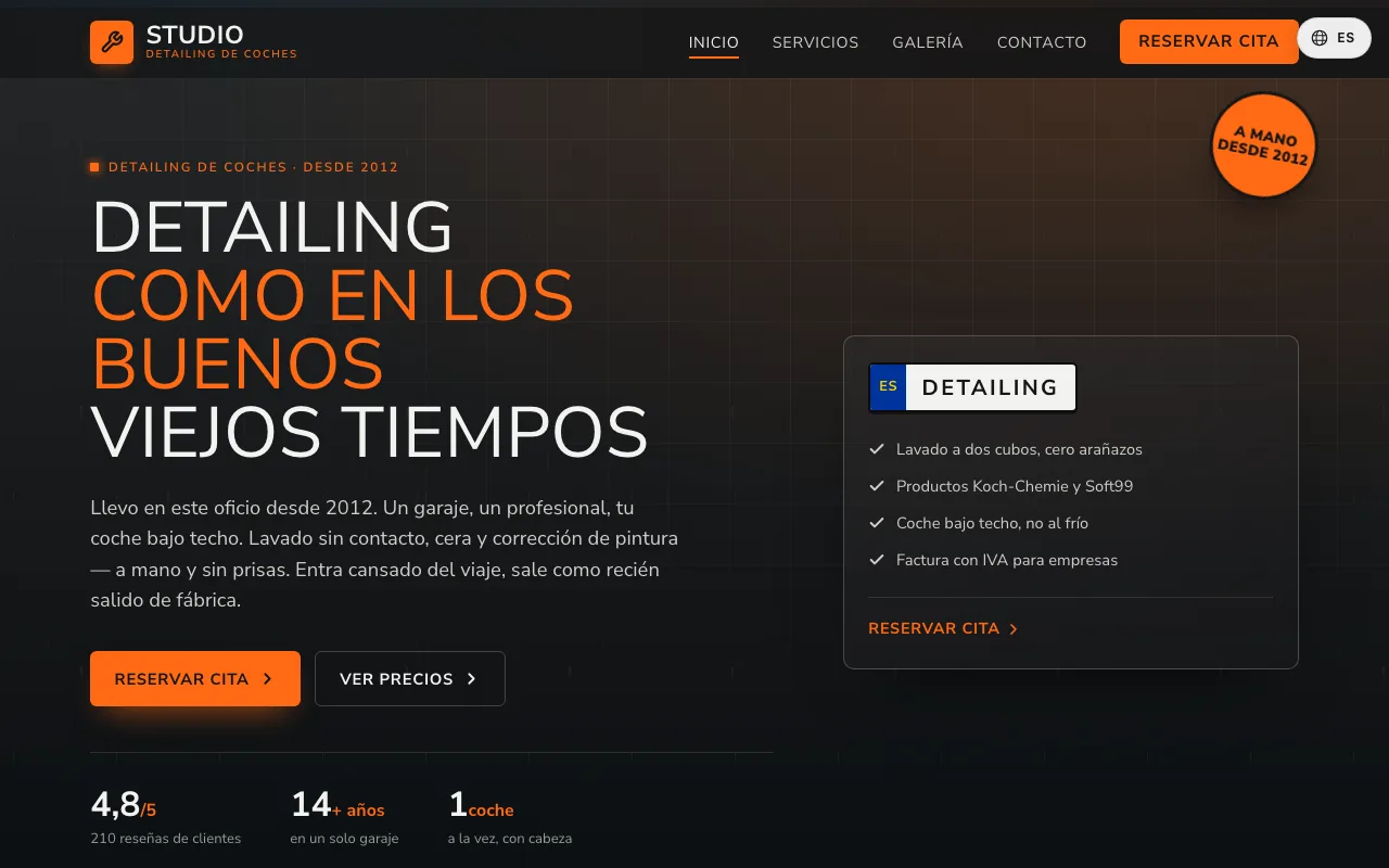 Web Detailing y pulido de pintura