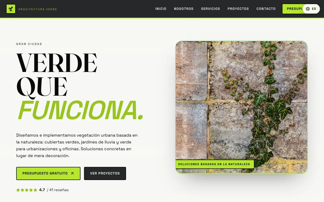 Web de Cubiertas verdes