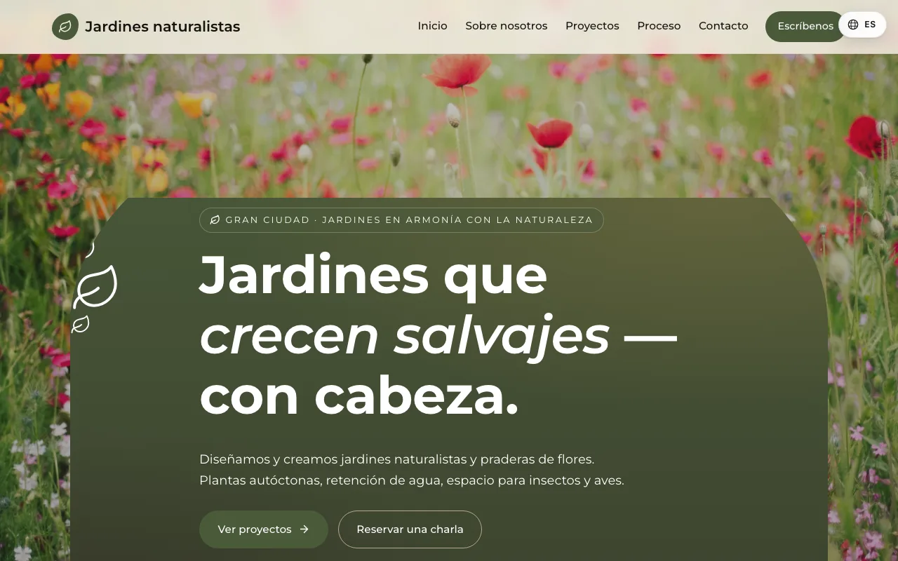 Web de Jardines naturalistas