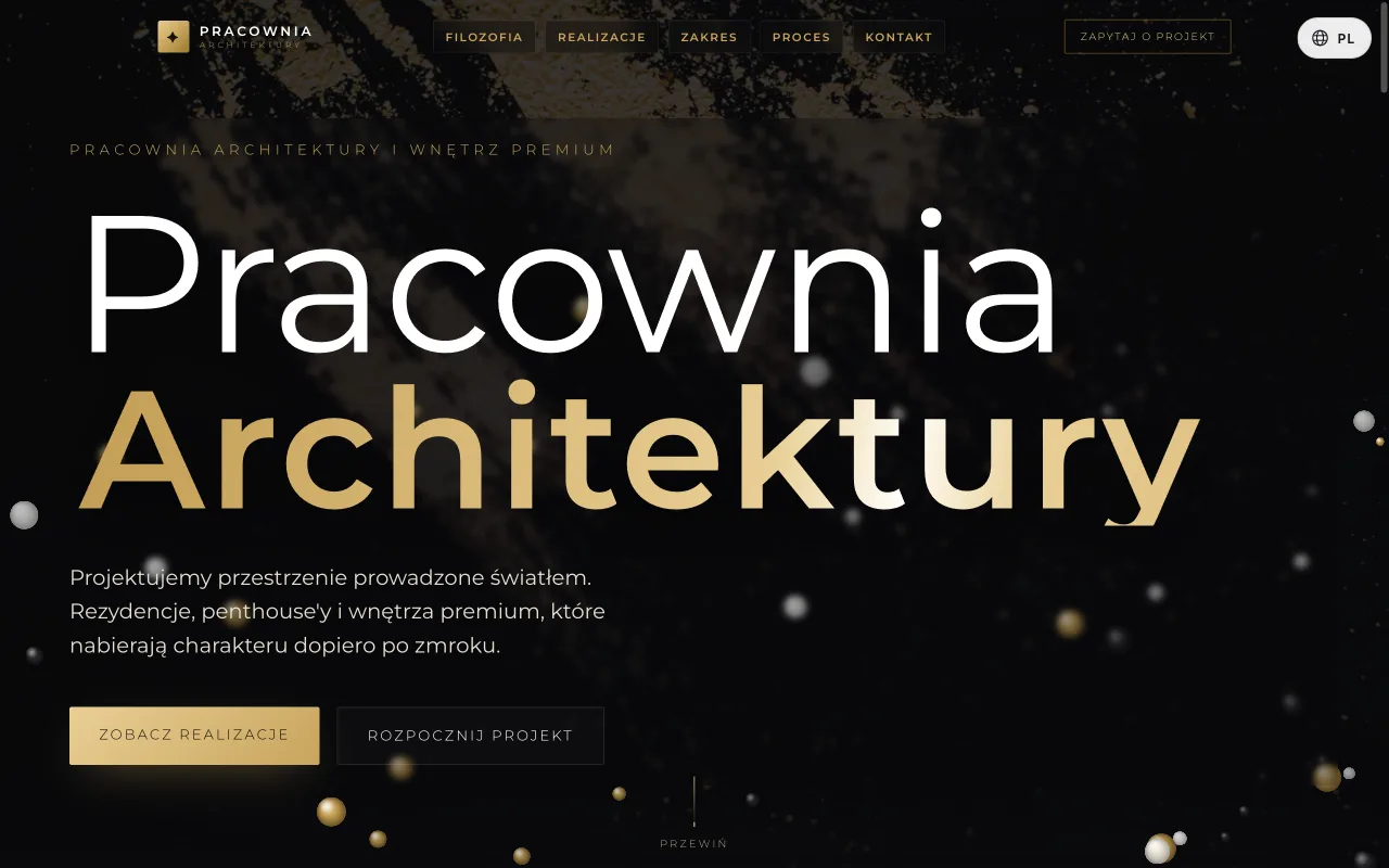 Strona A-Architekt — Kinetyczna przestrzeń